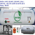 Porto não refilable do cilindro 1000g do gás hfc-R407C do líquido refrigerante do OEM para o mercado de Indonésia